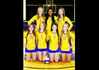 Senior members of the Lady Wolves’ volleyball season leading Rayne High are, first row, from left, Mary Peltier, Sidney Fontenot, Mia Guidry, Haley Comeaux; standing, Taylor Arceneaux, Ni’esha Domingue and Abbie Duhon. 